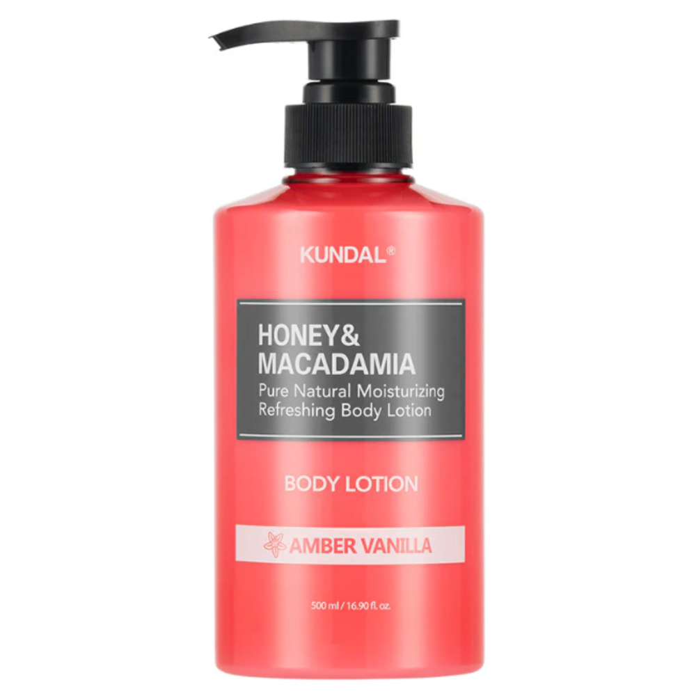 K Beauty KUNDAL Honey & Macadamia Pure Body Lotion Amber Vanilla 500 ml mit EAN 8809568742078 Korean Skincare Koreanische Kosmetik