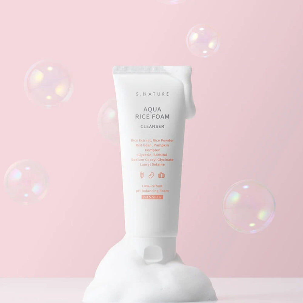Korean Skincare S Nature Aqua Rice Foam Cleanser 160 ml mit EAN 8809506310680 Koreanische Kosmetik K Beauty
