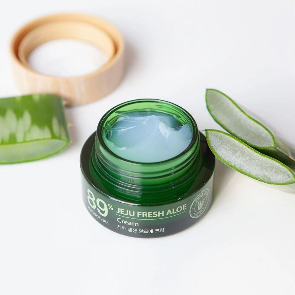 K beauty the SAEM Jeju Fresh Aloe Cream 50 ml mit EAN 8806164157640 Koreanische Kosmetik
