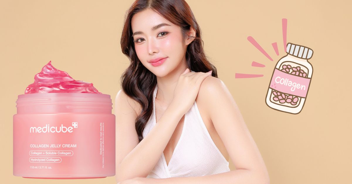 Medicube Collagen Jelly Cream – koreanische Feuchtigkeitscreme mit Collagen und Peptiden für glatte, strahlende Haut