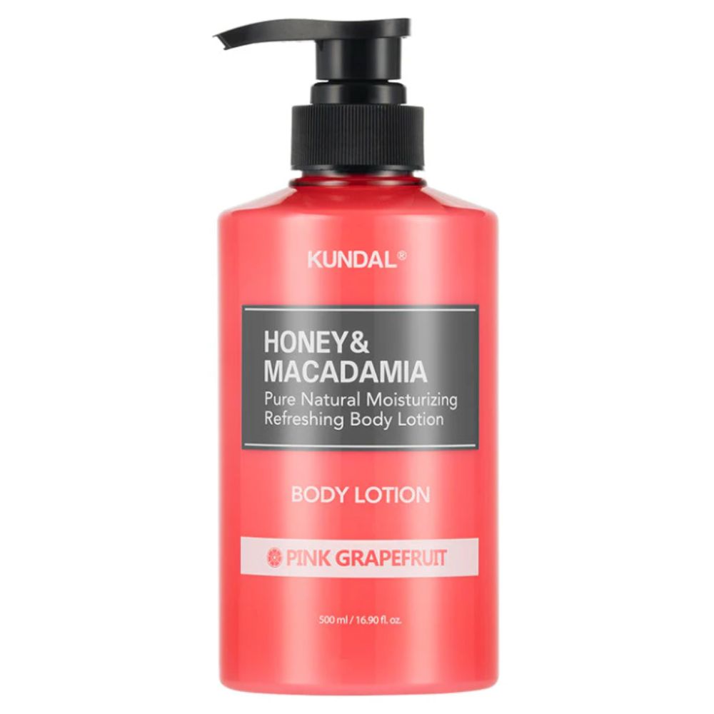 K Beauty KUNDAL Honey & Macadamia Pure Body Lotion Pink Grapefruit 500 ml mit EAN 8809568740234 Korean Skincare Koreanische Kosmetik