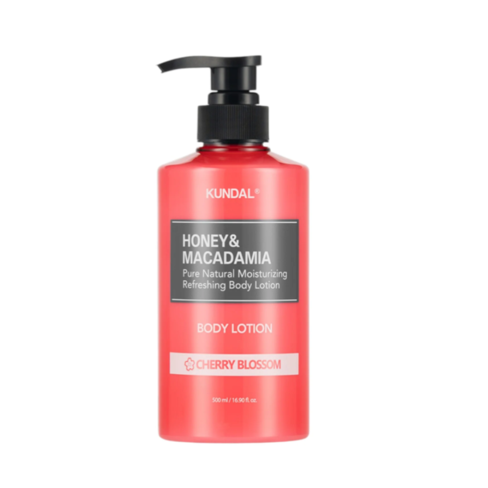 K Beauty KUNDAL Honey & Macadamia Pure Body Lotion Cherry Blossom 500 ml mit EAN 8809568740029 Korean Skincare Koreanische Kosmetik