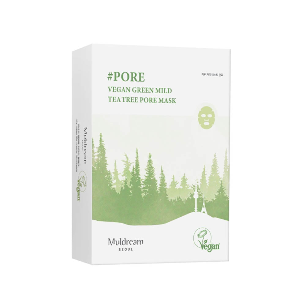 K-Beauty Muldream Vegan Green Mild Tea Tree Pore Mask EAN 8809443284150 Koreanische Kosmetik Korean Skincare