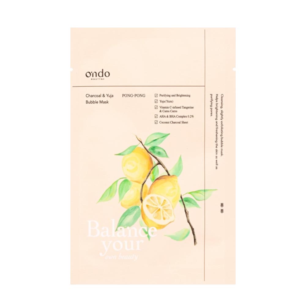 K-Beauty ONDO Charcoal Yuja Bubble Mask 25 g EAN 8437016160008 Koreanische Kosmetik Korean Skincare