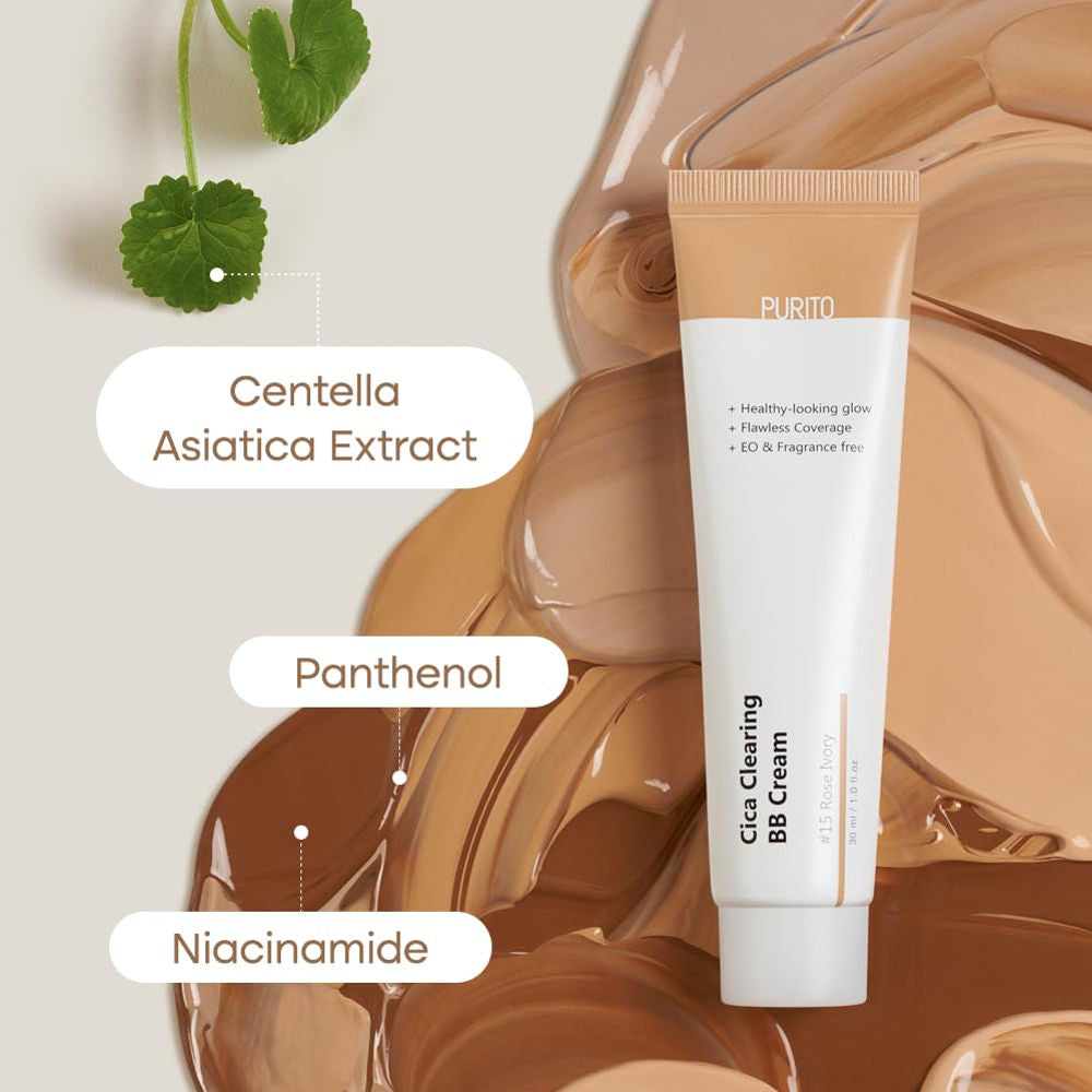 Purito | Cica Clearing BB Cream #15 Rose Ivory - 30 ml