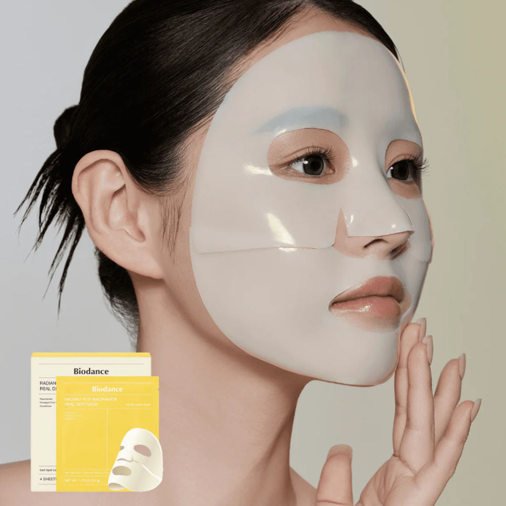 Korean Skincare Biodance Radiant Vita Niacinamide Real Deep Mask  1 Sheet mit EAN 8809891184590 Koreanische Skincare Korean Beauty K Beauty 