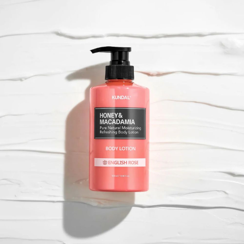 Korean Skincare KUNDAL Honey & Macadamia Pure Body LotionEnglish Rose - 500 ml mit EAN 8809568740067 Korean Skincare Koreanische Kosmetik K Beauty 