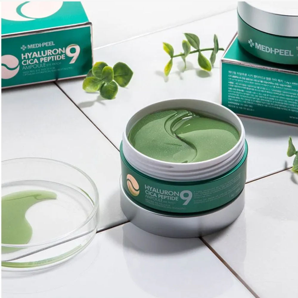 Korean Skincare MEDIPEEL Hyaluron Cica Peptide 9 Ampoule Eye Patch 60 Patches mit EAN 8809409343648  Koreanische Kosmetik K Beauty