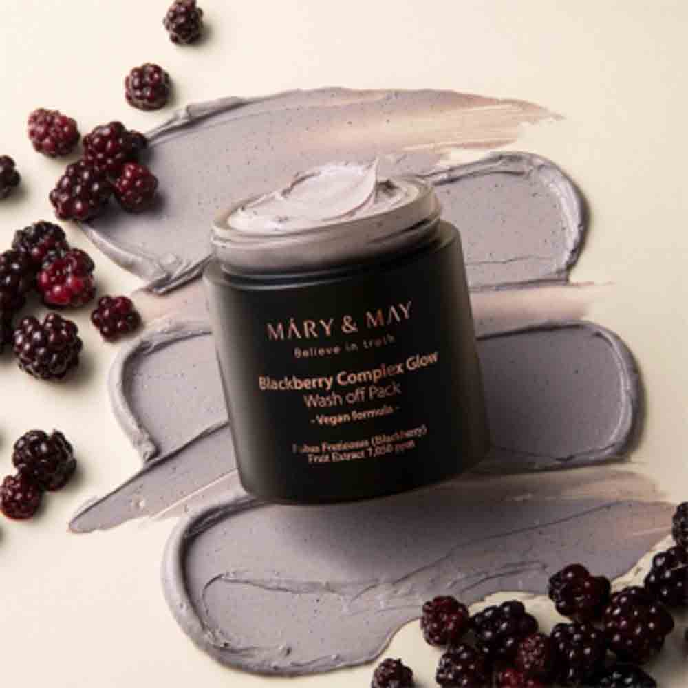 Korean kosmetik Mary&May Blackberry Complex Glow Washoff Pack 125g EAN 8809670682071 K-Beauty Koreanische Skincar