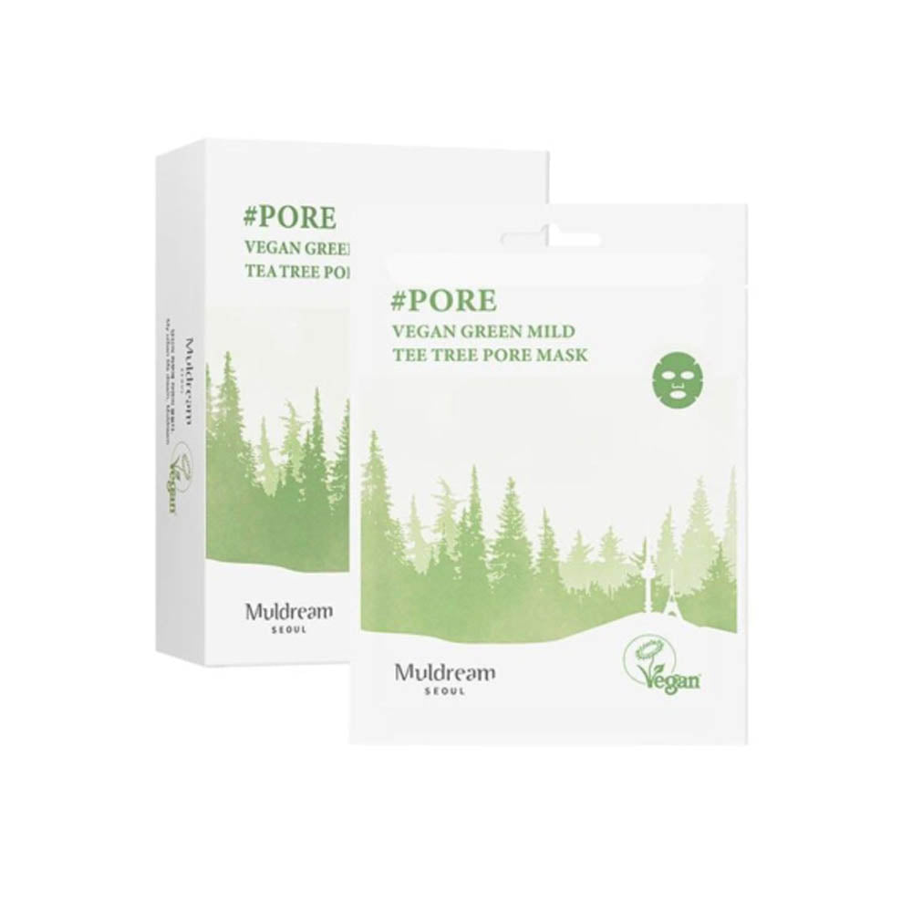 Korean kosmetik Muldream Vegan Green Mild Tea Tree Pore Mask EAN 8809443284150 K-Beauty Koreanische Skincare