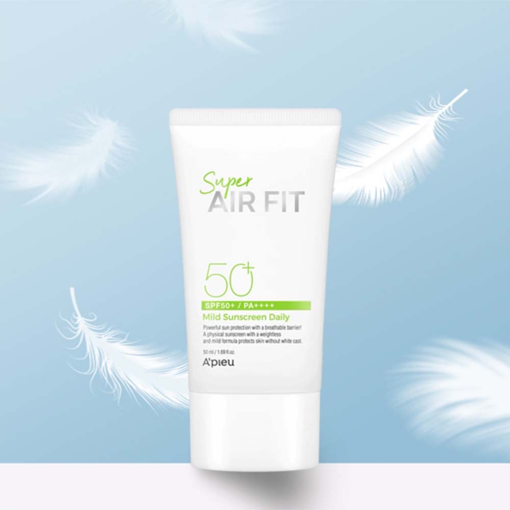 Koreanische Skincare APIEU Super Airy Fit Mild Sunscreen SPF50 mit EAN 8809643530521 K-Beauty Korean