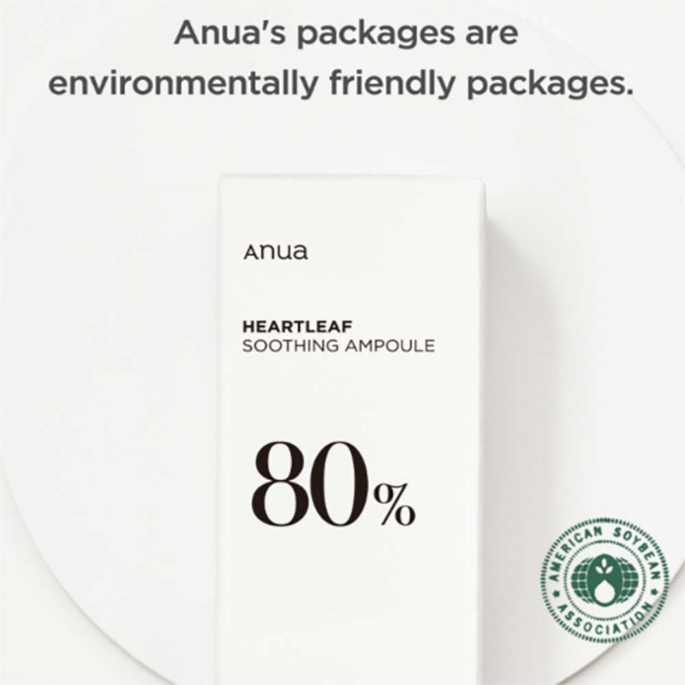 VERPACKUNG Korean Skincare ANUA Heartleaf 80 prozent Soothing Ampoule 30ml mit EAN 8809640730283 K-Beauty Koreanische Kosmetik