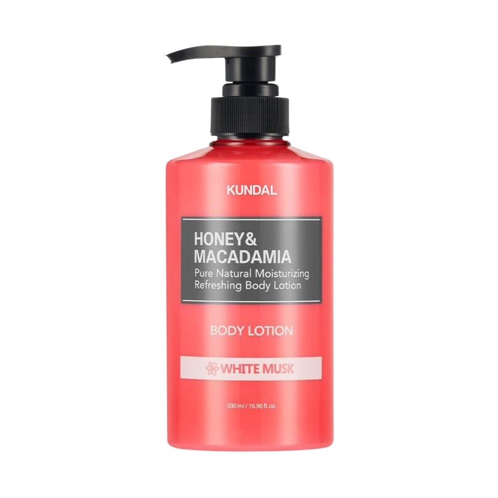K Beauty KUNDAL Honey & Macadamia Pure Body Lotion White Musk Detailansicht 500 ml mit EAN 8809568740050 Korean Body Care Koreanische Körperpflege Korean
Skincare Koreanische Skincare