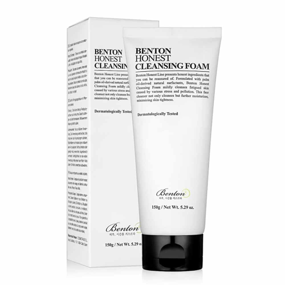 verpackung Koreanische Skincare BENTON Honest Cleanings Foam 150 g mit EAN 8809540510251 K-Beauty Korean